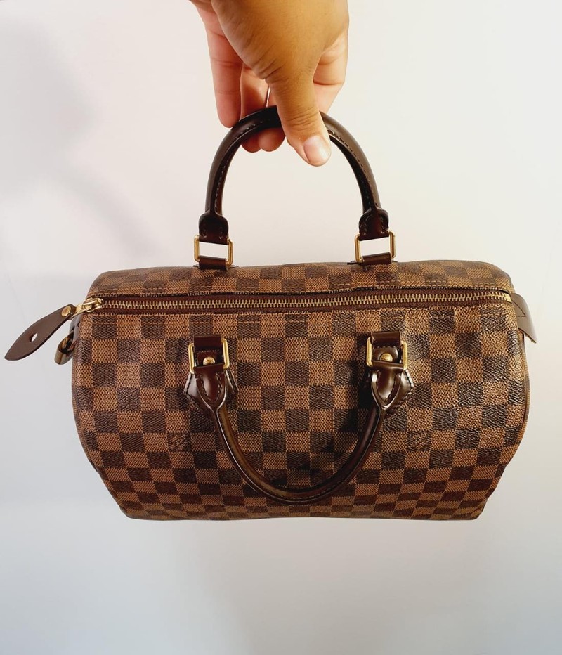 Bolsa Louis Vuitton Speedy 30 Damier Ebène 