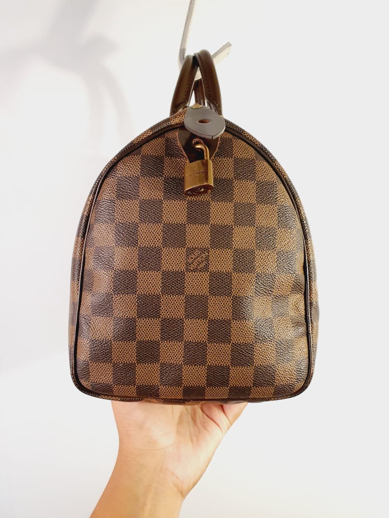 Bolsa Louis Vuitton Speedy 30 Damier Ebène 