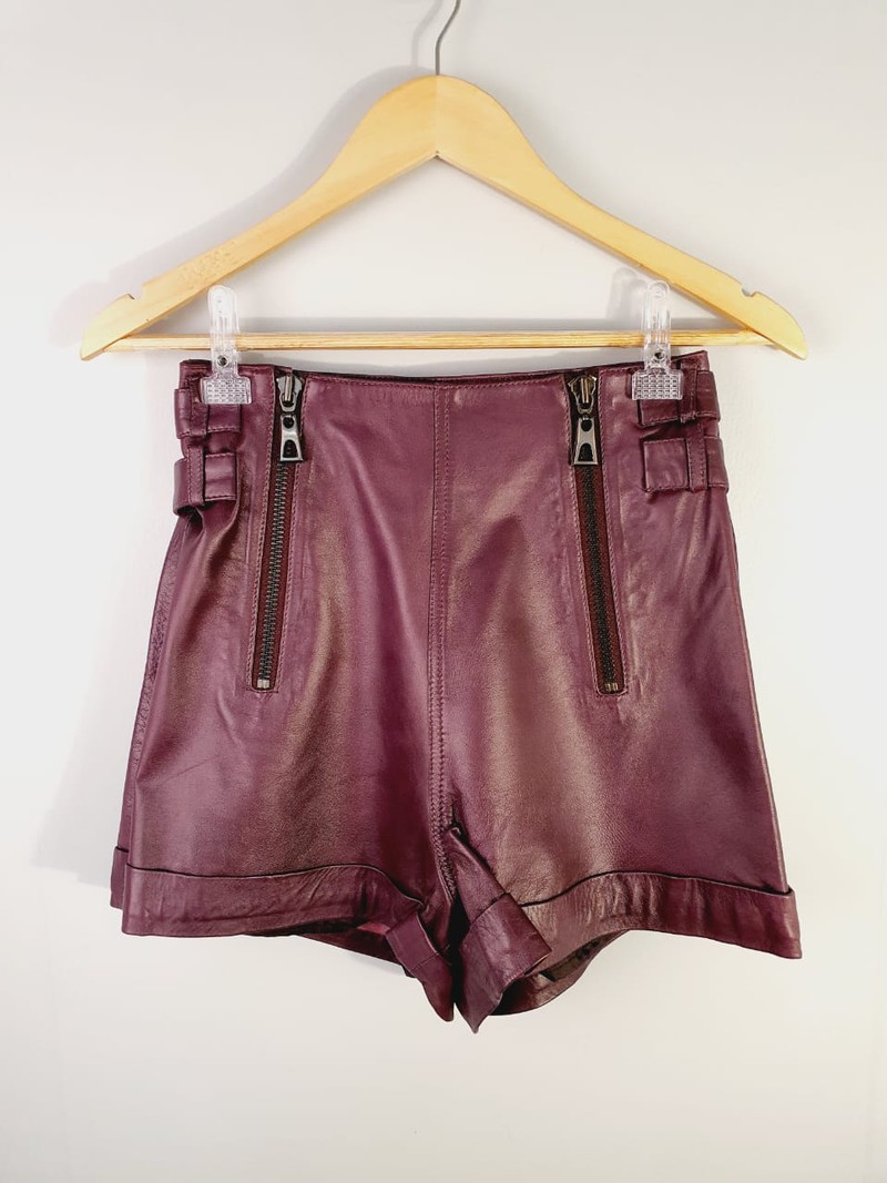 Shorts couro Animale