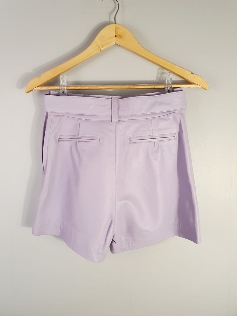 Shorts saia Tannerie couro