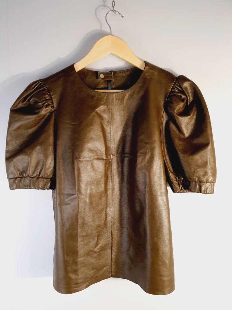 Blusa PS Leather couro