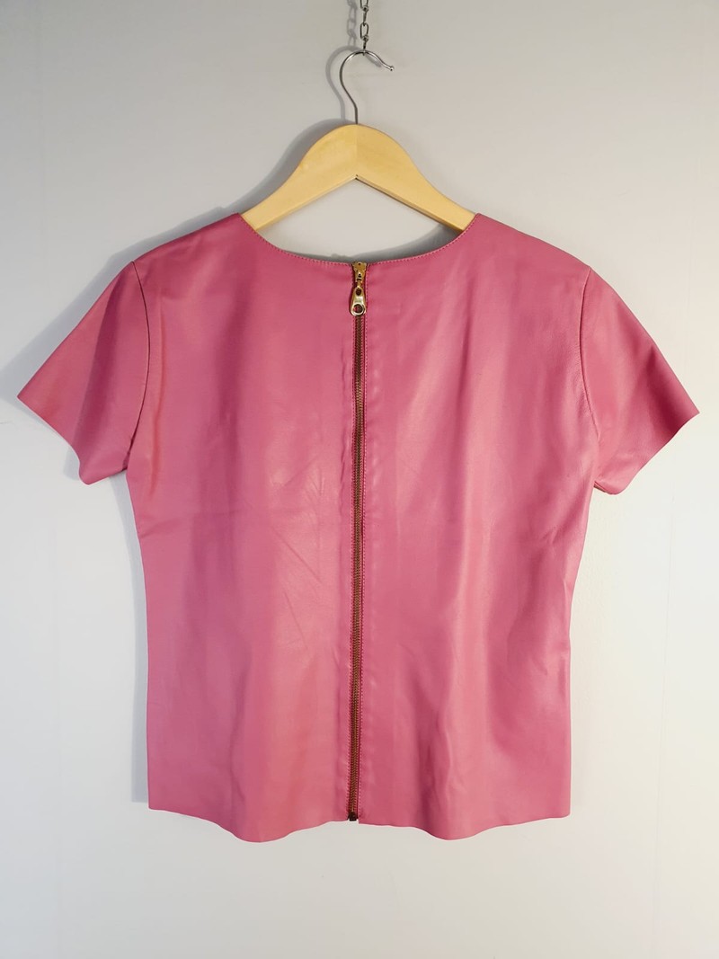 Blusa Juliana Santmartin couro