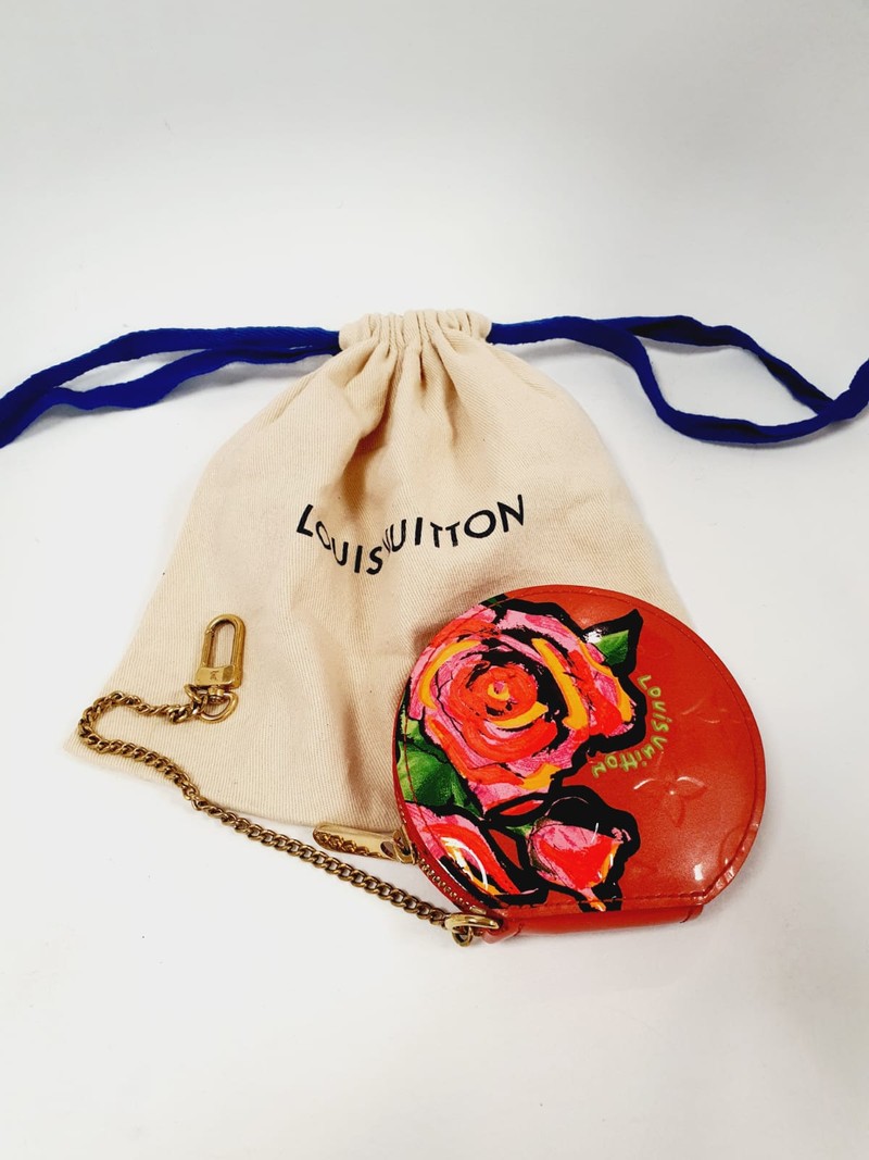 Niqueleira/Chaveiro Louis Vuitton Limited Edition Stephen Sprouse Rose Pop