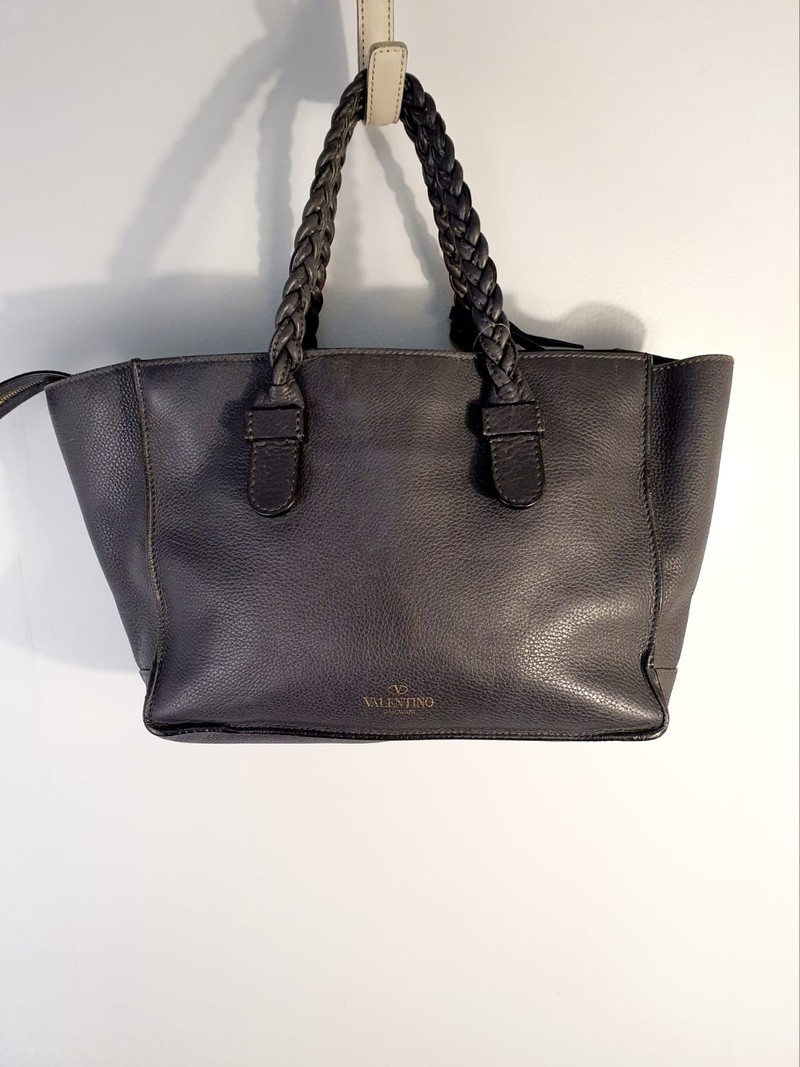 Bolsa Valentino Grained Calfskin To Be Cool Tote Taupe