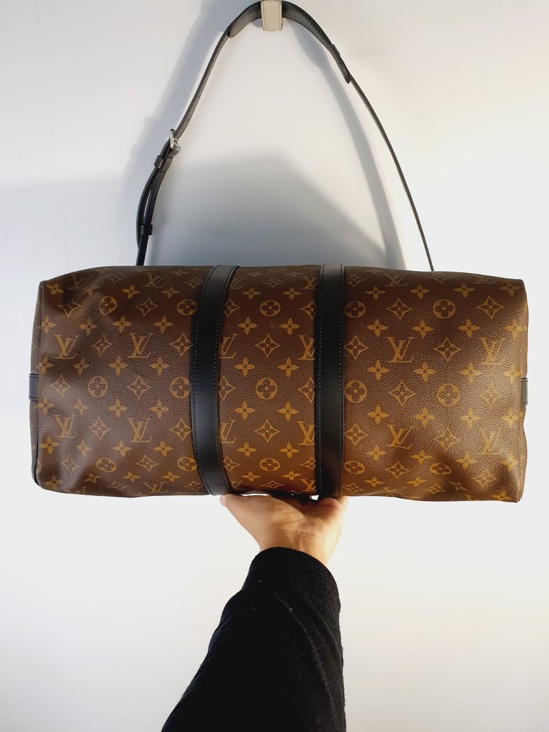 Mala Louis Vuitton Keepall Bandouliere 45 Monogram Macassar 