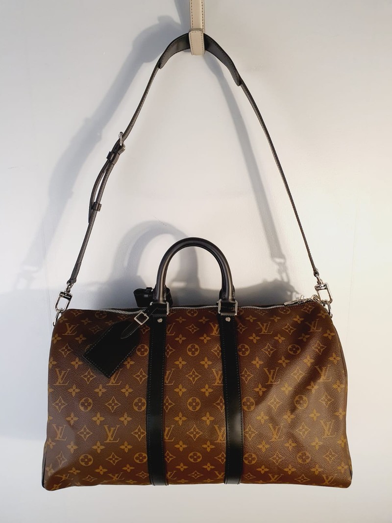 Mala Louis Vuitton Keepall Bandouliere 45 Monogram Macassar 