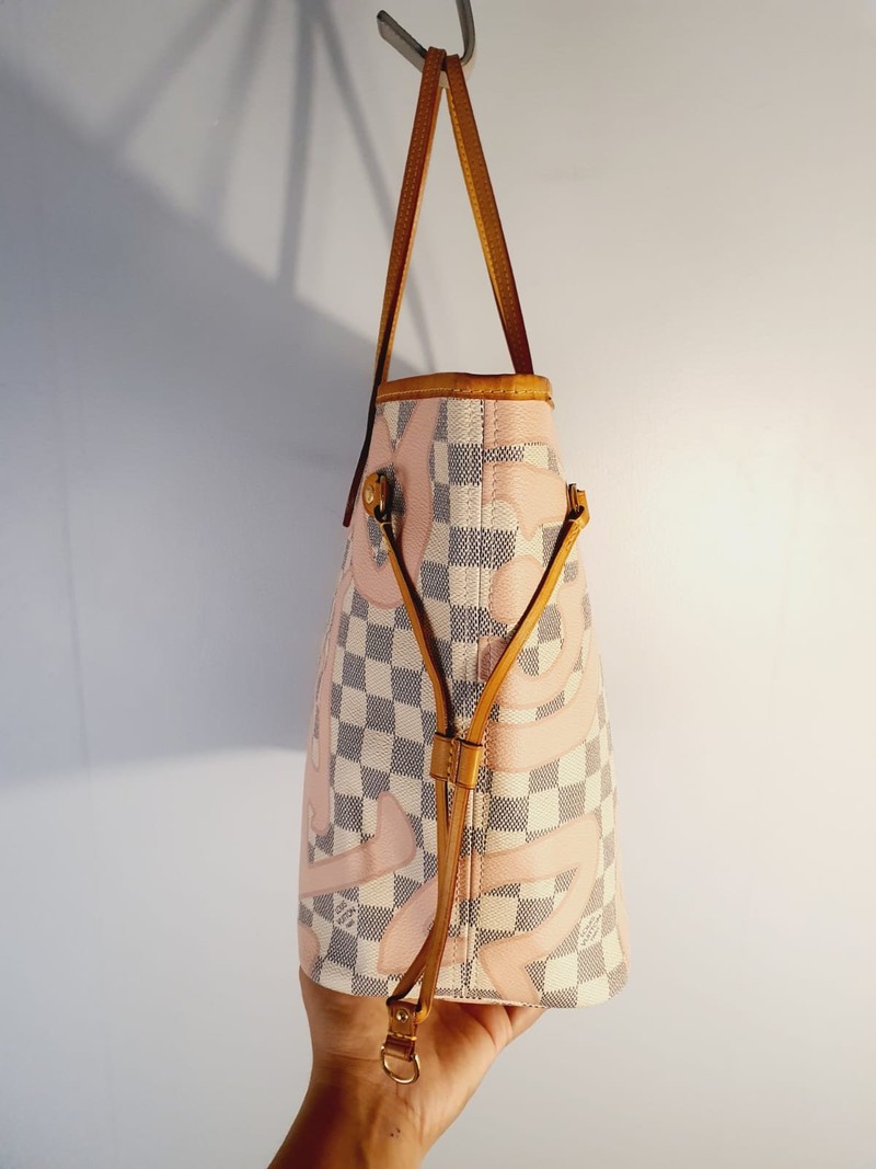 Bolsa Louis Vuitton Neverfull Damier Azur MM Tahitienne Rose 