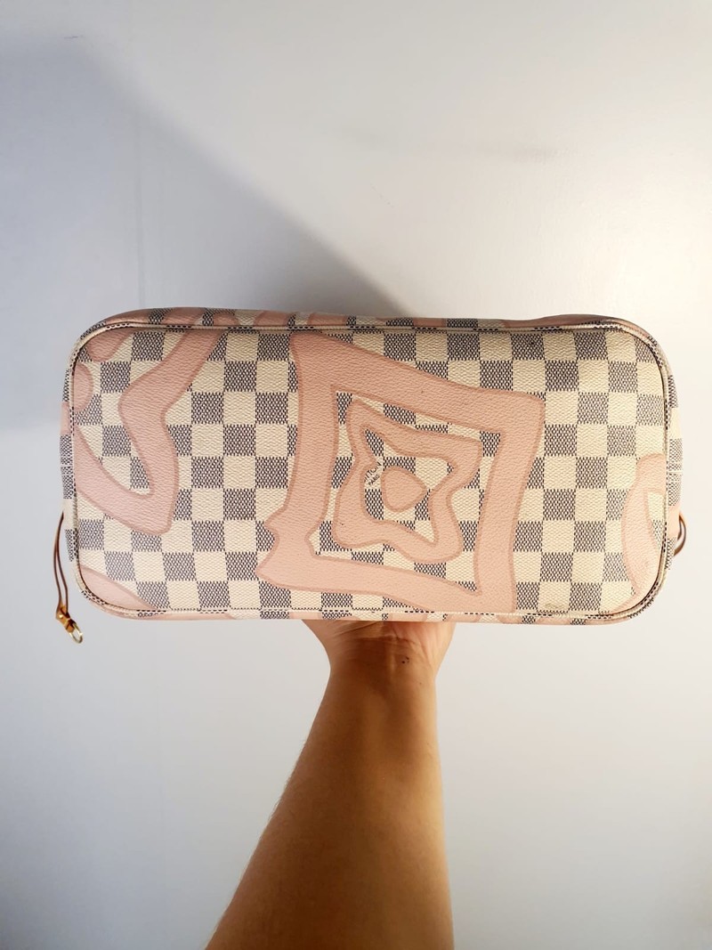 Bolsa Louis Vuitton Neverfull Damier Azur MM Tahitienne Rose 