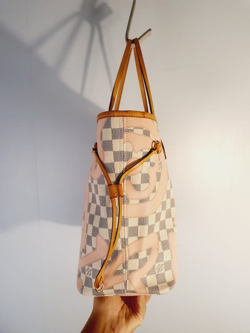 Bolsa Louis Vuitton Neverfull Damier Azur MM Tahitienne Rose 