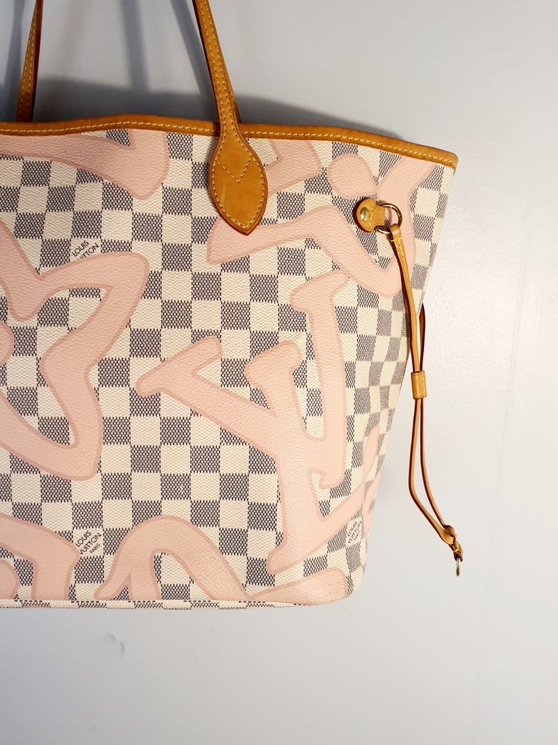 Bolsa Louis Vuitton Neverfull Damier Azur MM Tahitienne Rose 