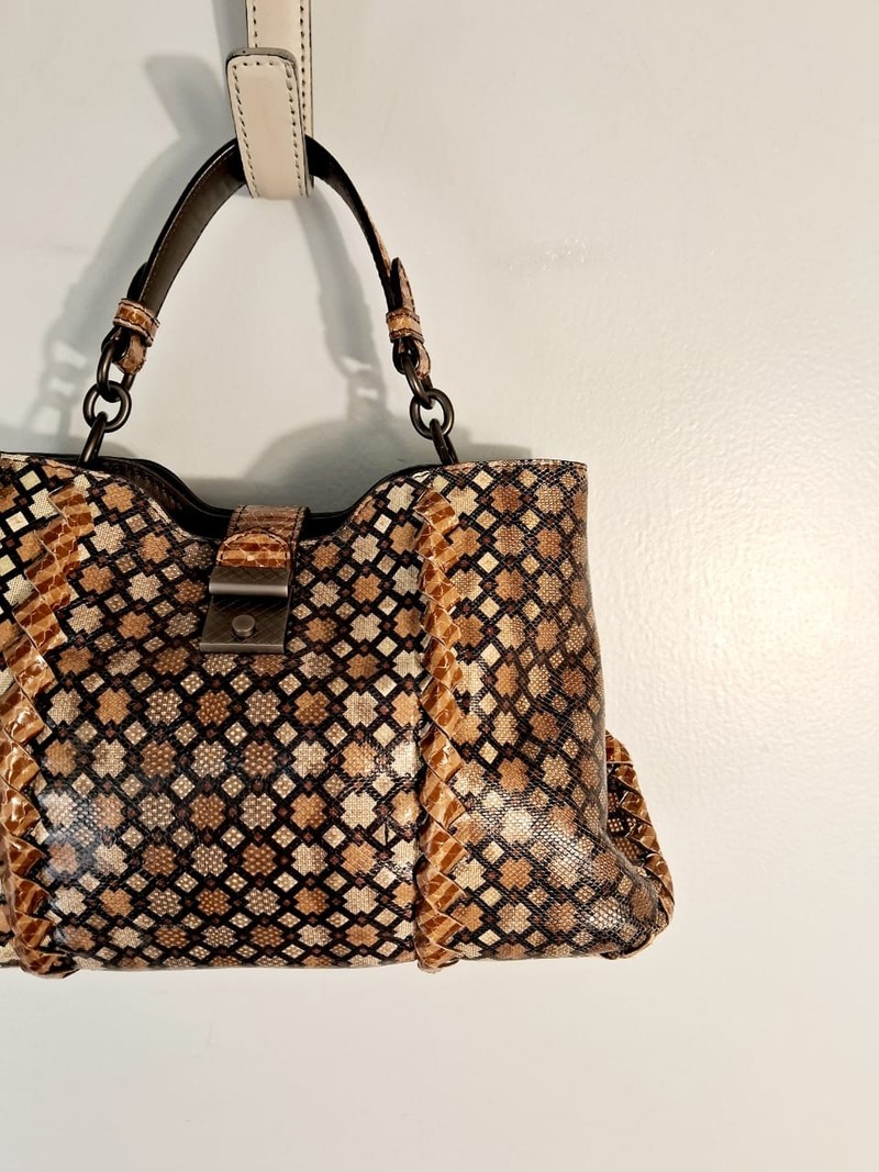 Bolsa Bottega Veneta Napoli Byzantine Snakeskin