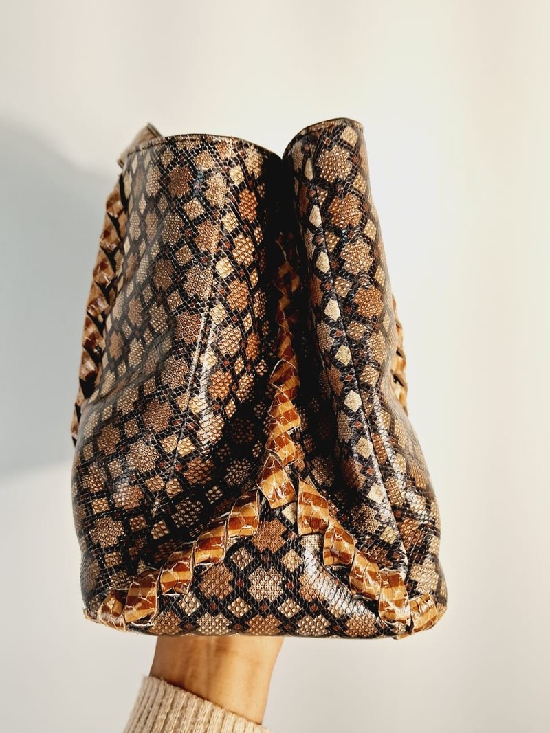 Bolsa Bottega Veneta Napoli Byzantine Snakeskin