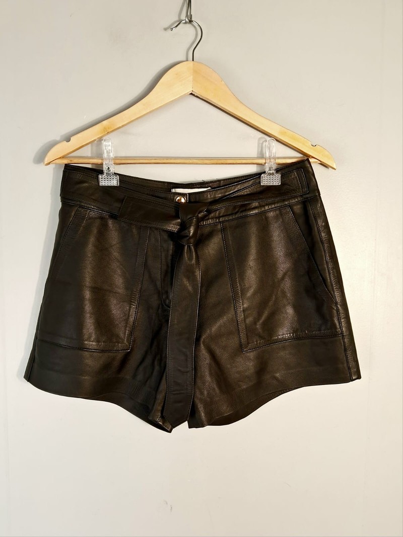 Shorts Tannerie couro