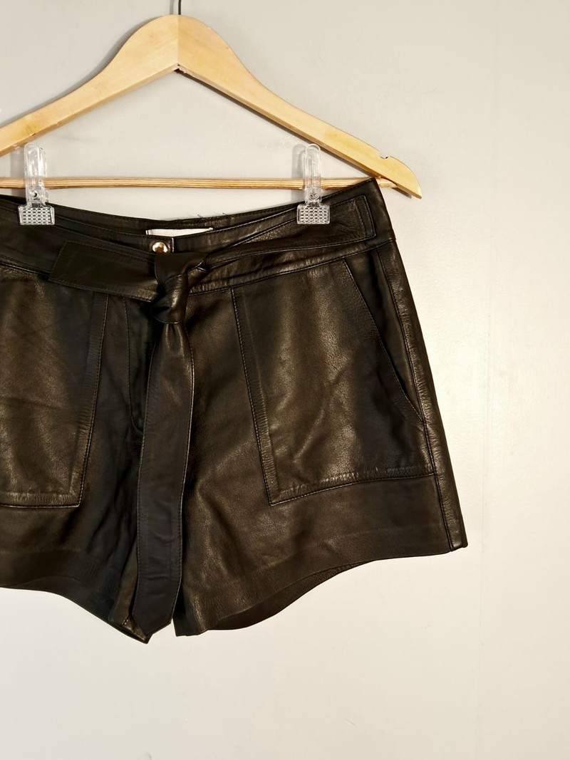 Shorts Tannerie couro