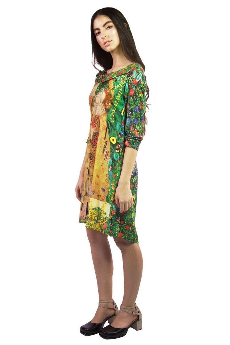 Vestido Chemise Beijo Klimt