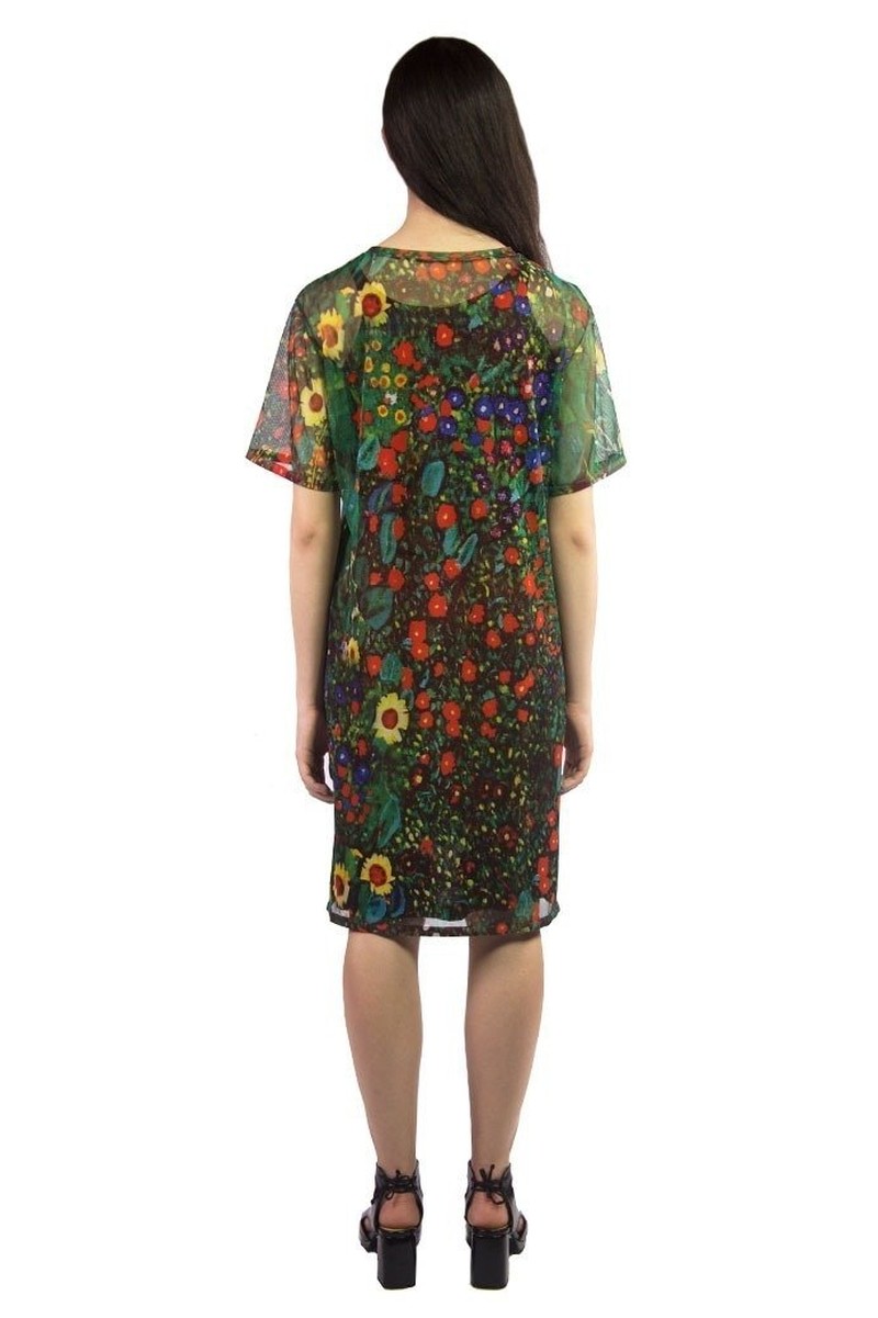 Vestido Camisão Tule Beijo Klimt