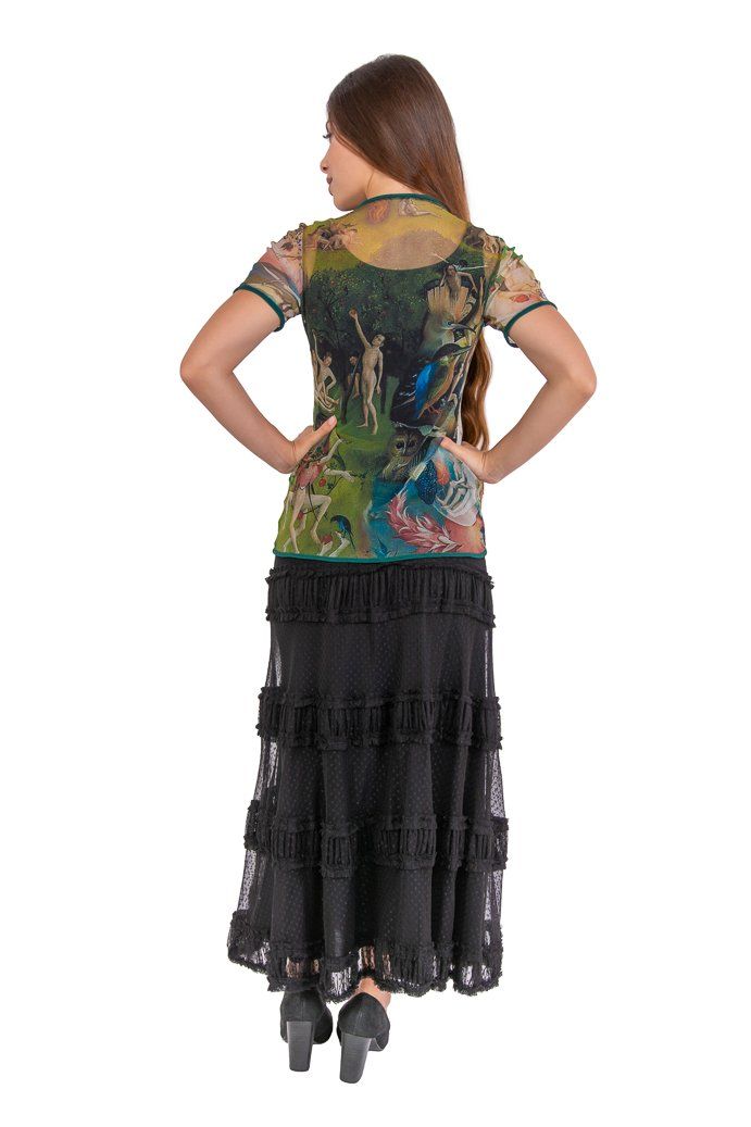 Blusa Tule Segunda Pele MC Jardim das Delícias