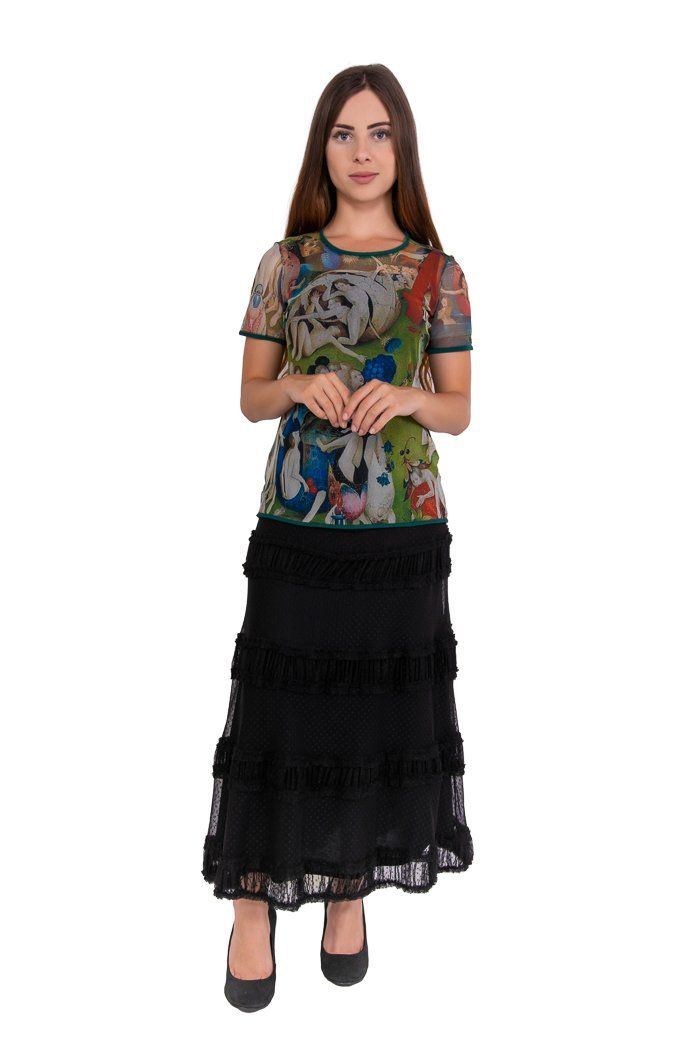 Blusa Tule Segunda Pele MC Jardim das Delícias