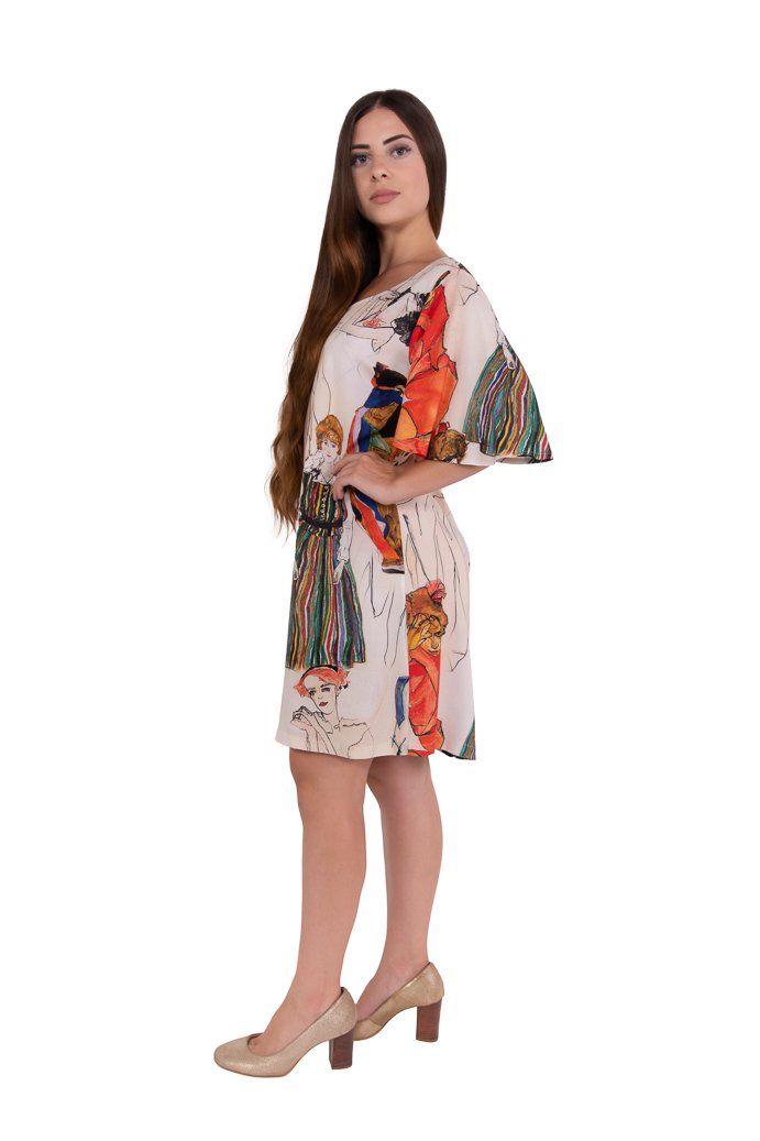 Vestido Viscose Tiras Costas Egon schiele
