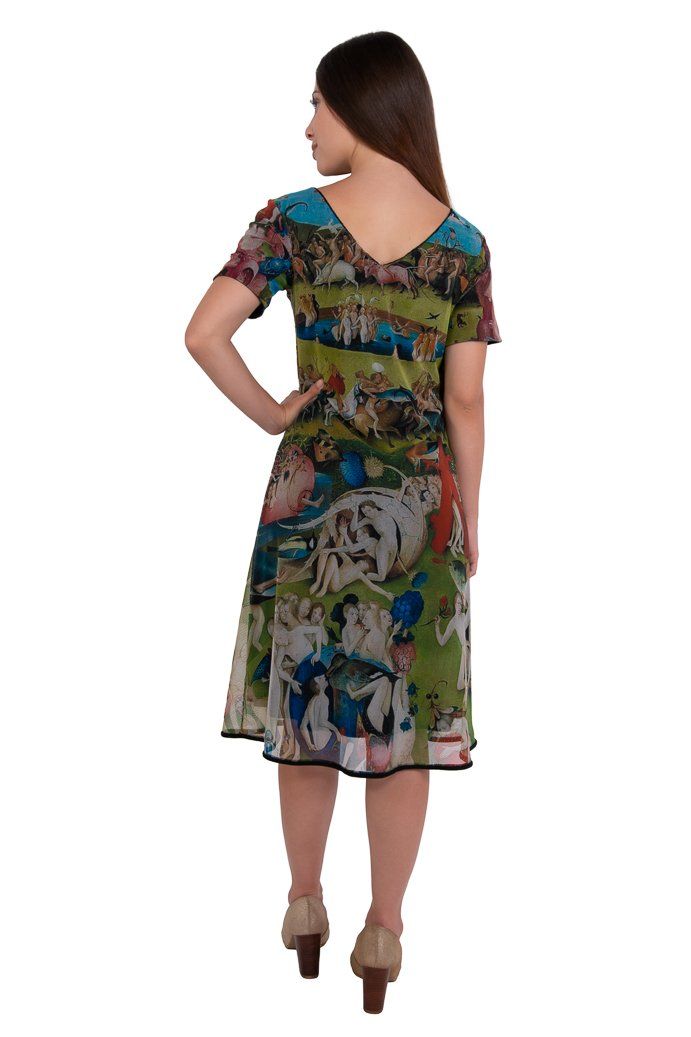 Vestido Tule Cordão São Francisco Jardim das delicias
