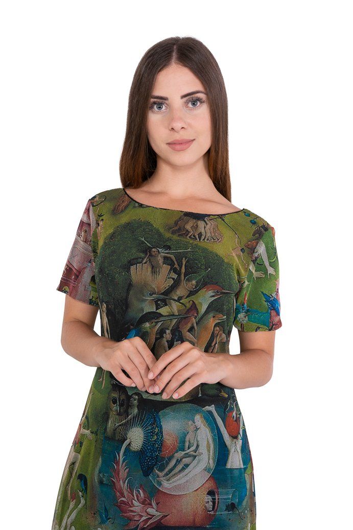 Vestido Tule Cordão São Francisco Jardim das delicias