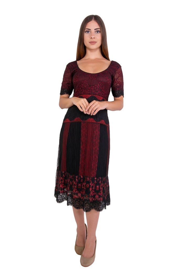 Vestido Tule Amassado c/Aplicação Renda