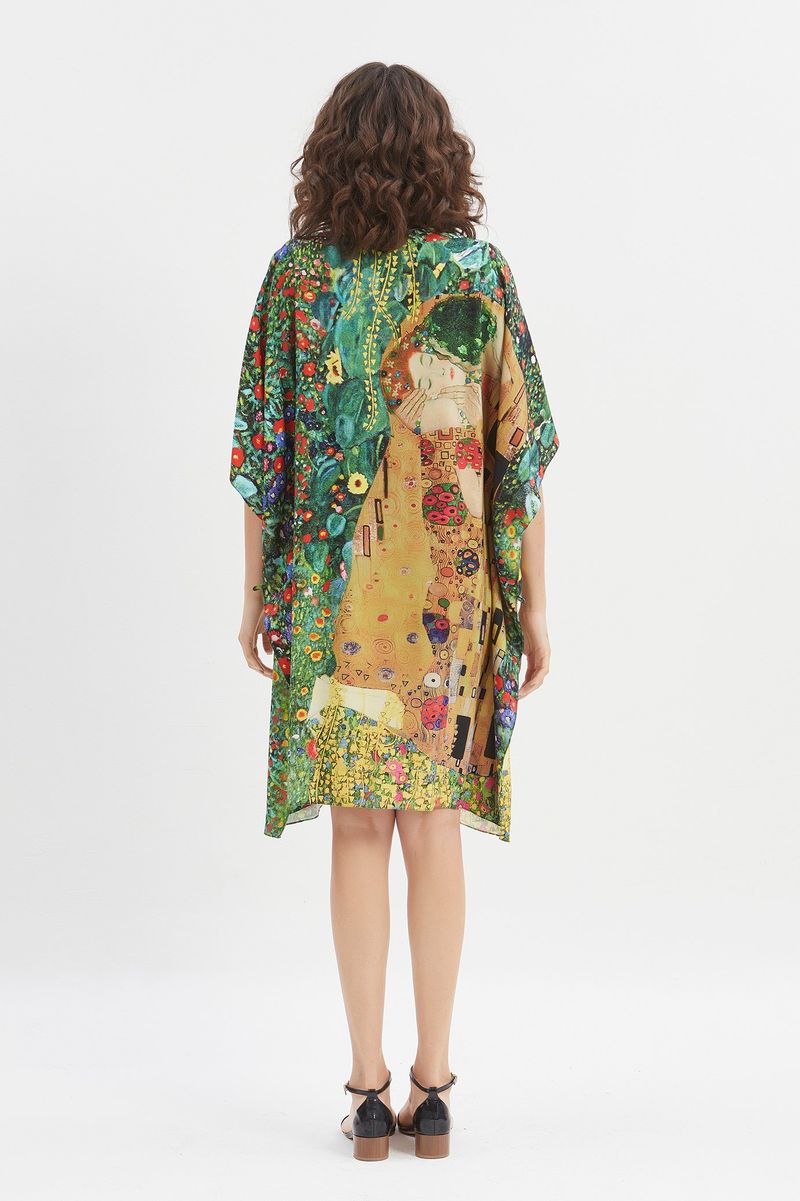 Vestido viscose saída de praia beijo de klint
