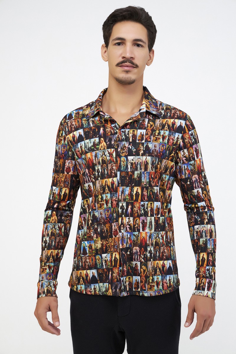 Camisa Malha Algodao Estampas Santinhos