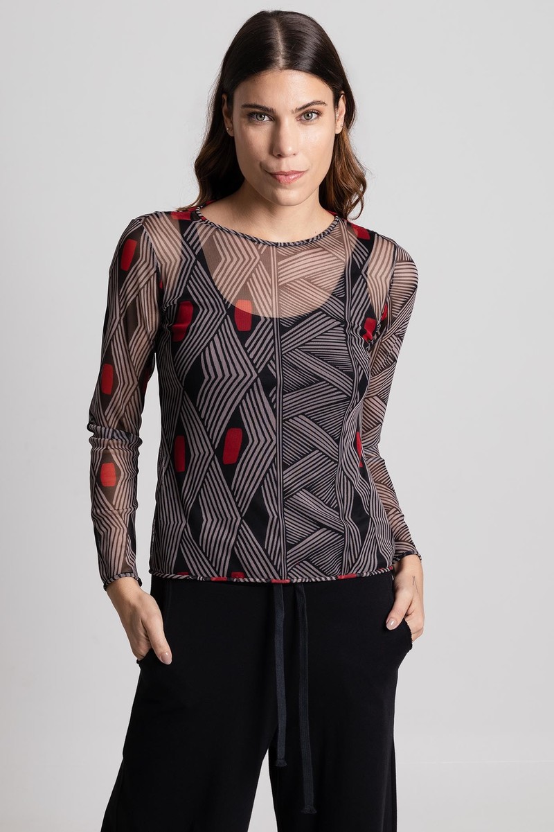 Blusa Tule Segunda Pele Tribal Indígena Bege