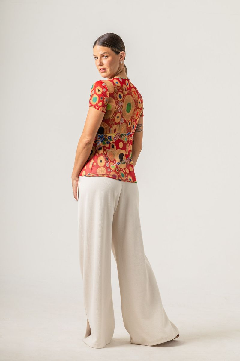 Blusa de Tule segunda pele Klimt Poa Red