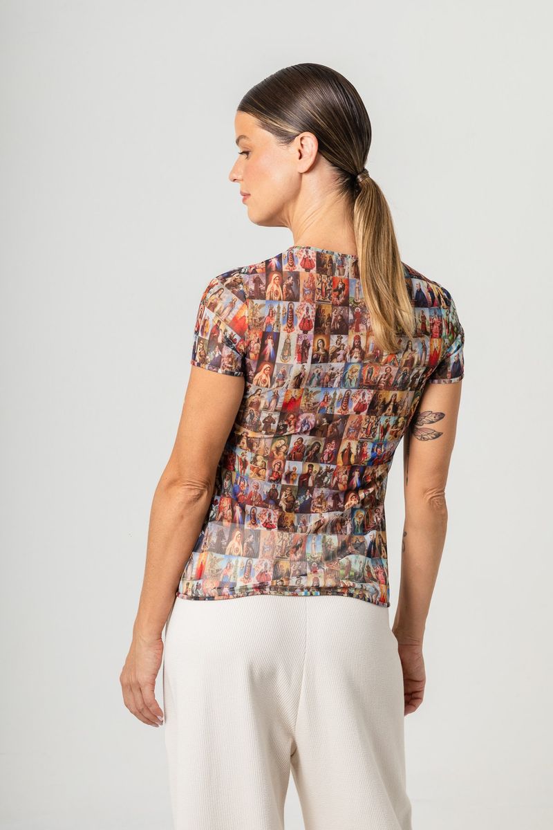 Blusa de Tule segunda pele Santinhos