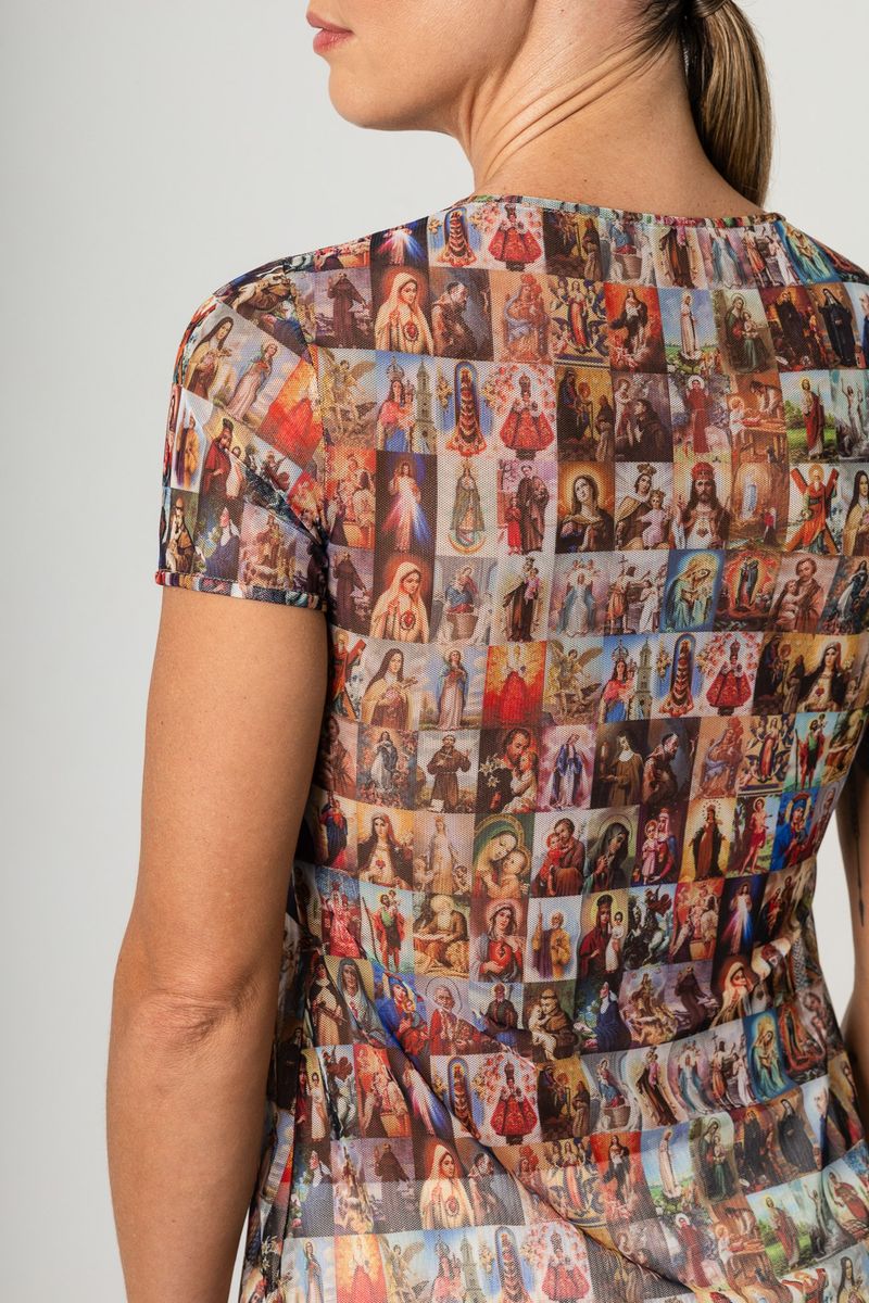 Blusa de Tule segunda pele Santinhos