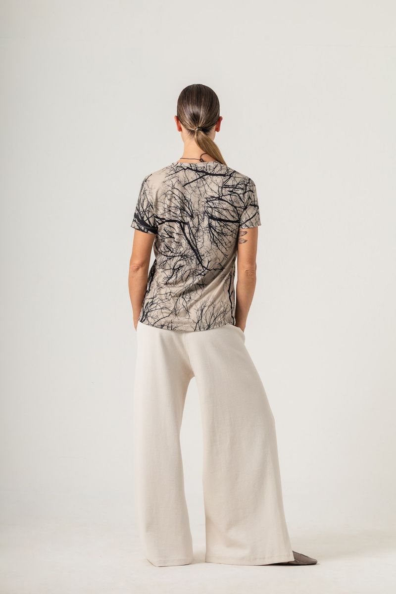 Blusa Malha Baby Look Galho Vari Escura