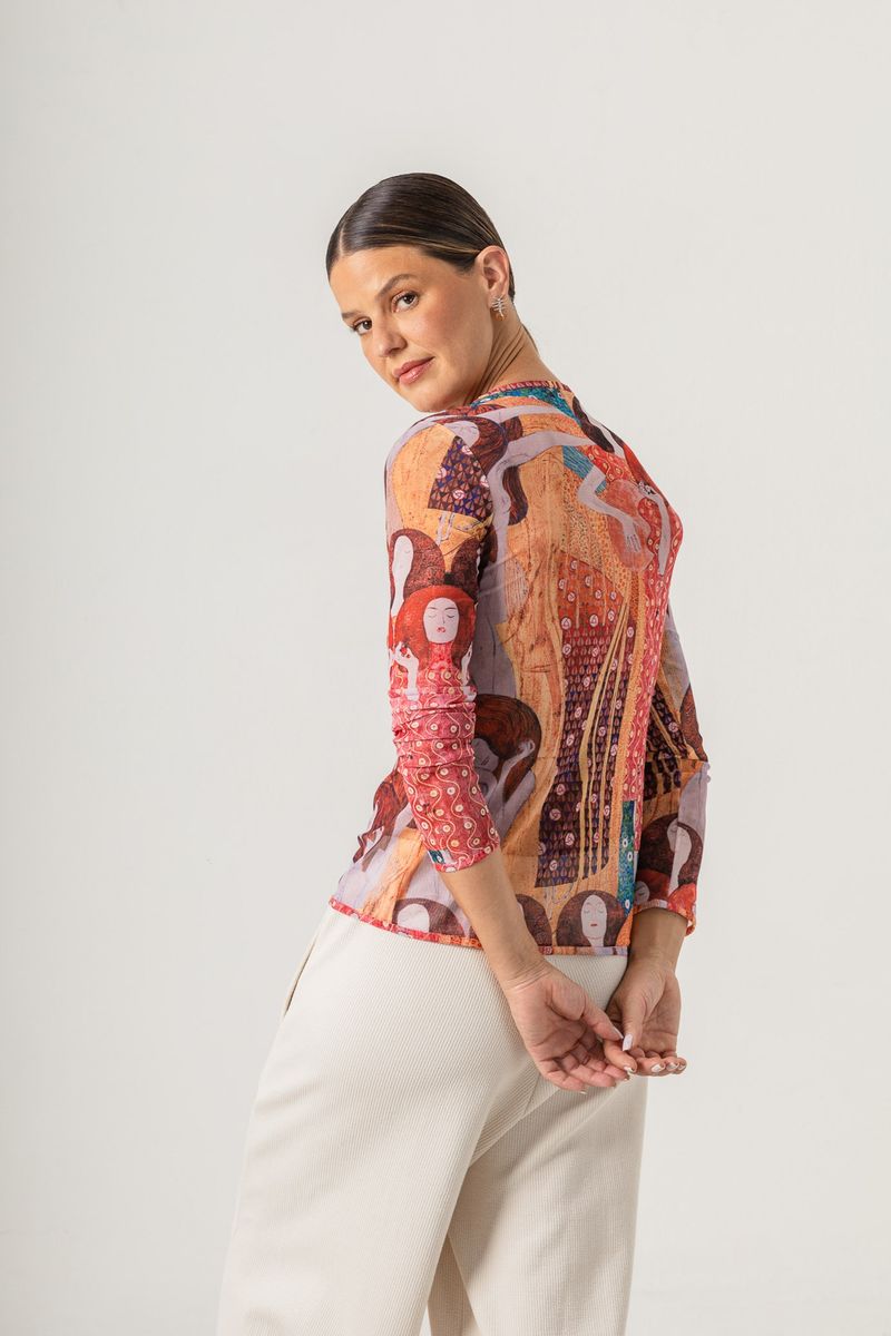 Blusa de Tule segunda pele Klimt Beethoven