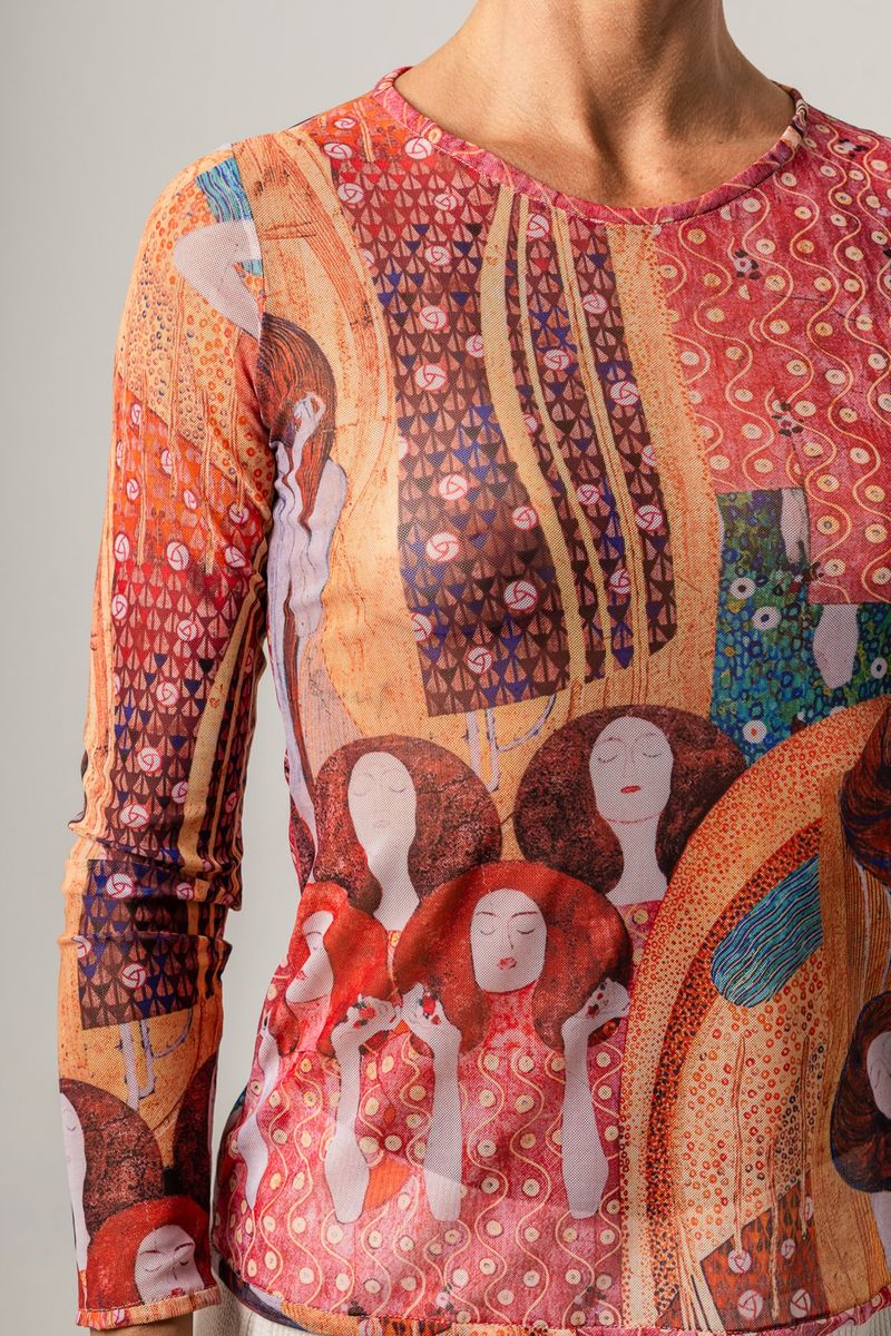 Blusa de Tule segunda pele Klimt Beethoven