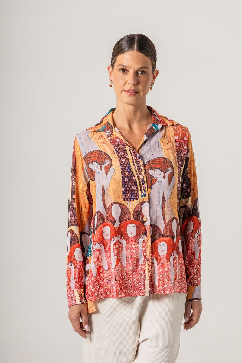 Camisa estampada Klimt Beethoven