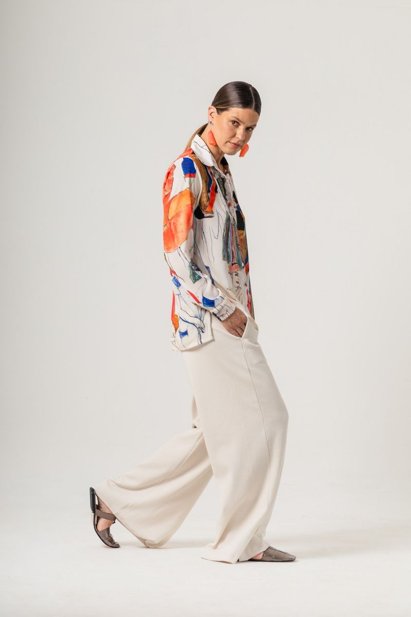 Camisa estampada Mulheres E.Schiele C