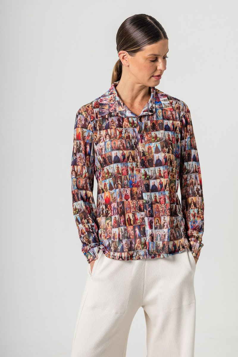 Camisa de Tule Santinhos