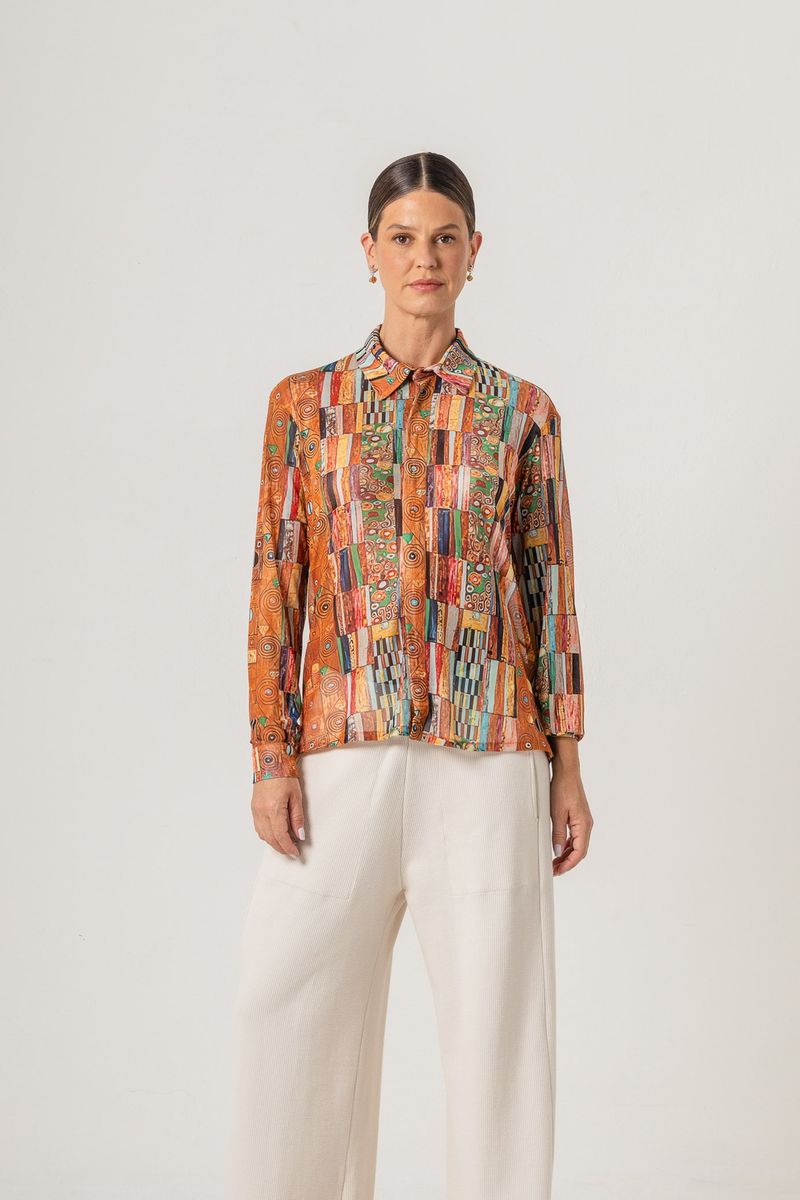 Camisa de Tule Klimt Golden Knight
