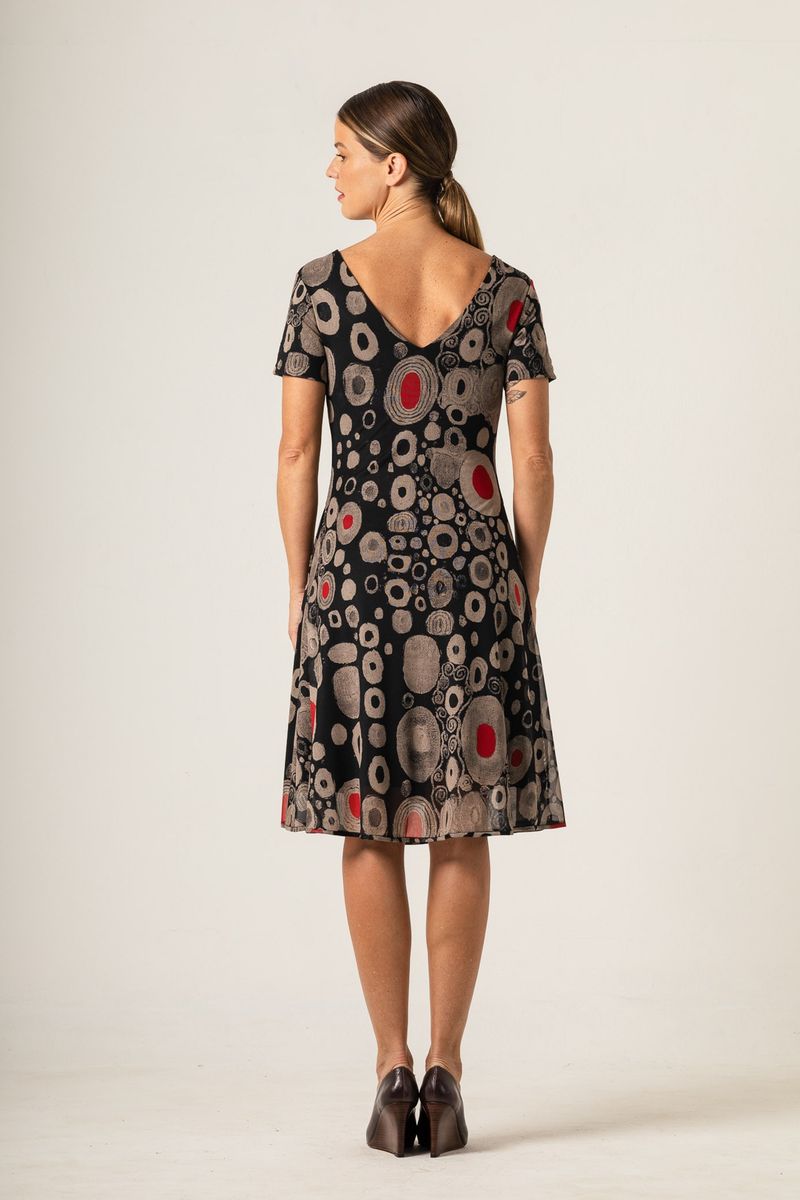 Vestido curto tule decote V Klimt Moma Poa