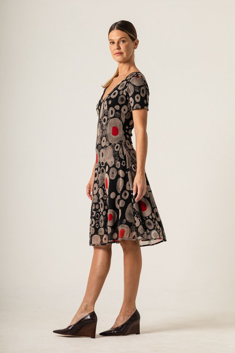 Vestido curto tule decote V Klimt Moma Poa