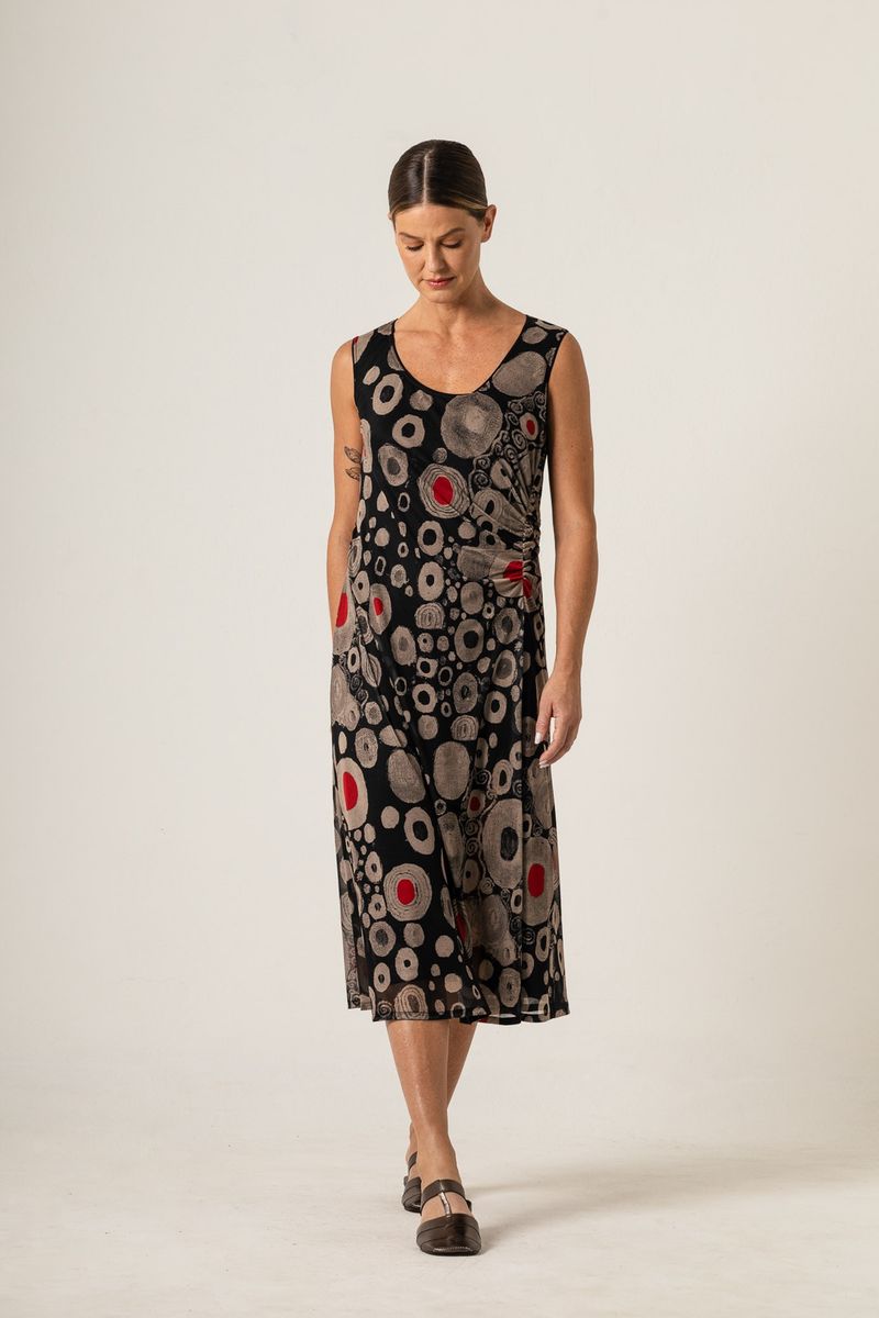 Vestido midi de tule Decote V Klimt Moma Poa Black