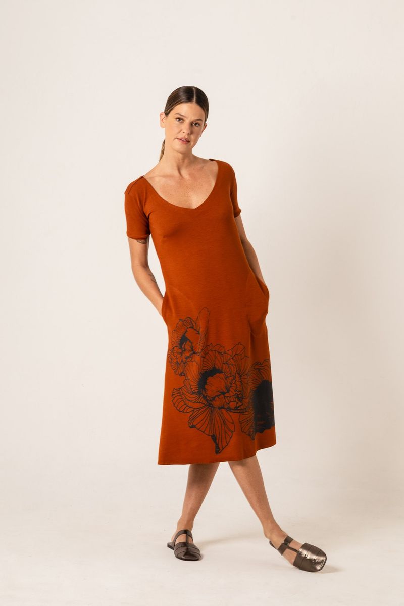 Vestido curto de malha Silk Ramos