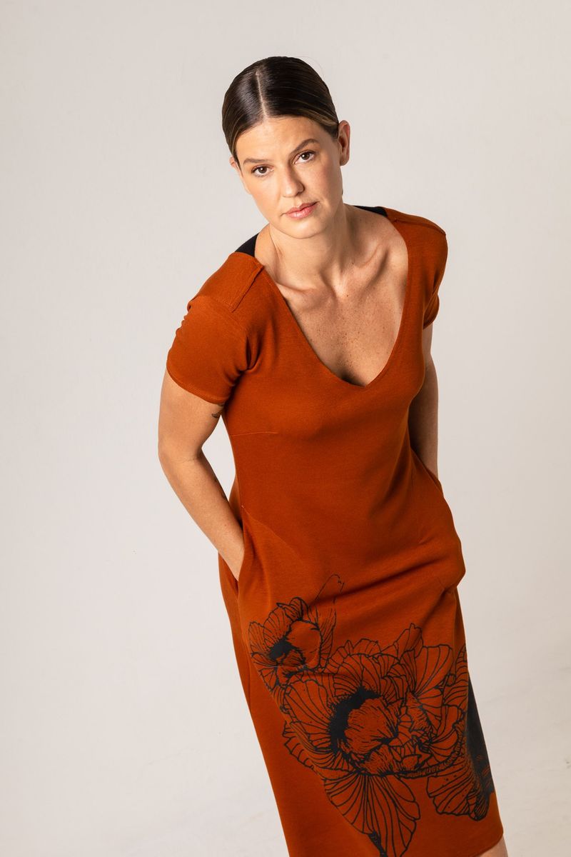 Vestido curto de malha Silk Ramos