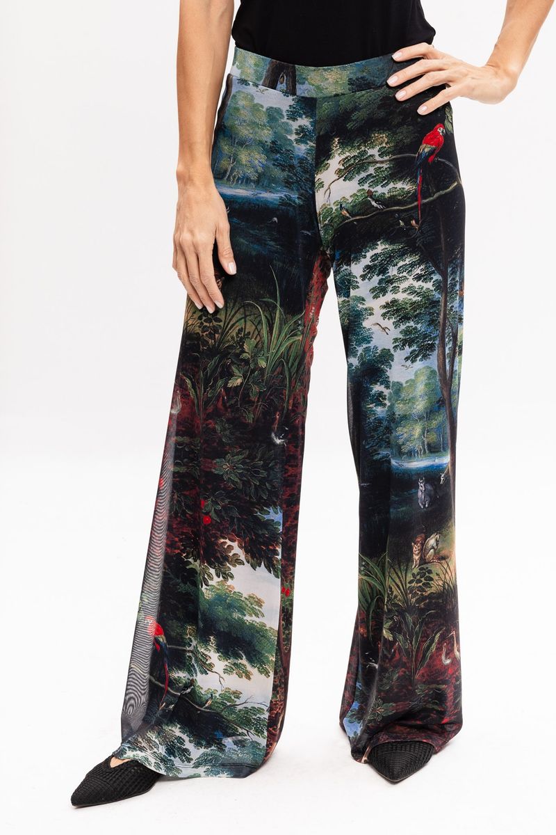 Calça Pantalona em Tule Jan Brueghel The Garden