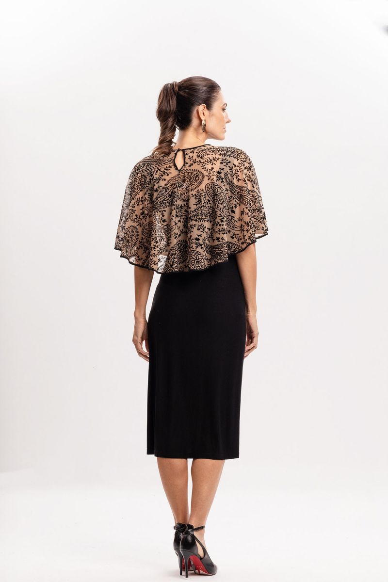 Bolero em Tule Flocado Caxemira