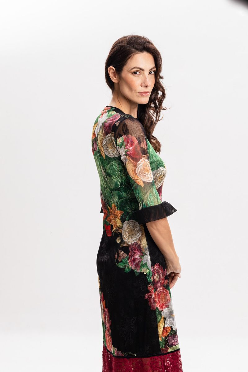 Vestido em Renda Floral Vertumnus Arcimboldo
