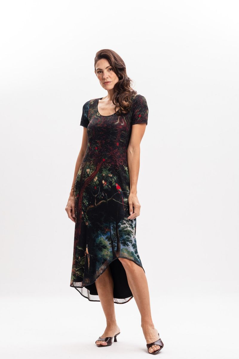 Vestido Midi em Tule  Jan Brueghel The Garden