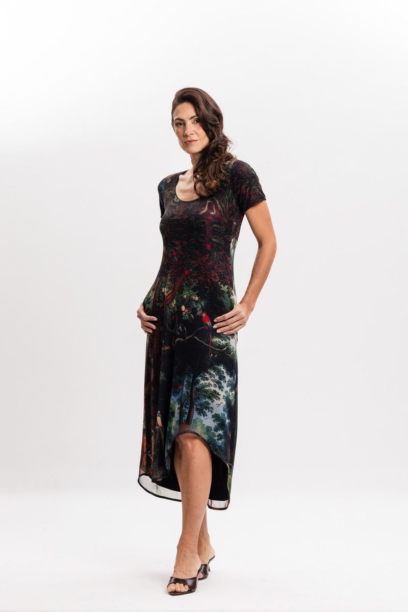 Vestido Midi em Tule  Jan Brueghel The Garden