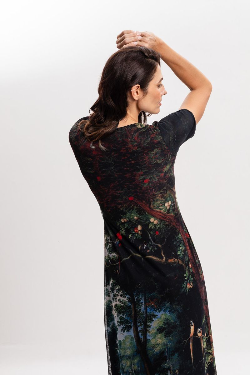 Vestido Midi em Tule  Jan Brueghel The Garden